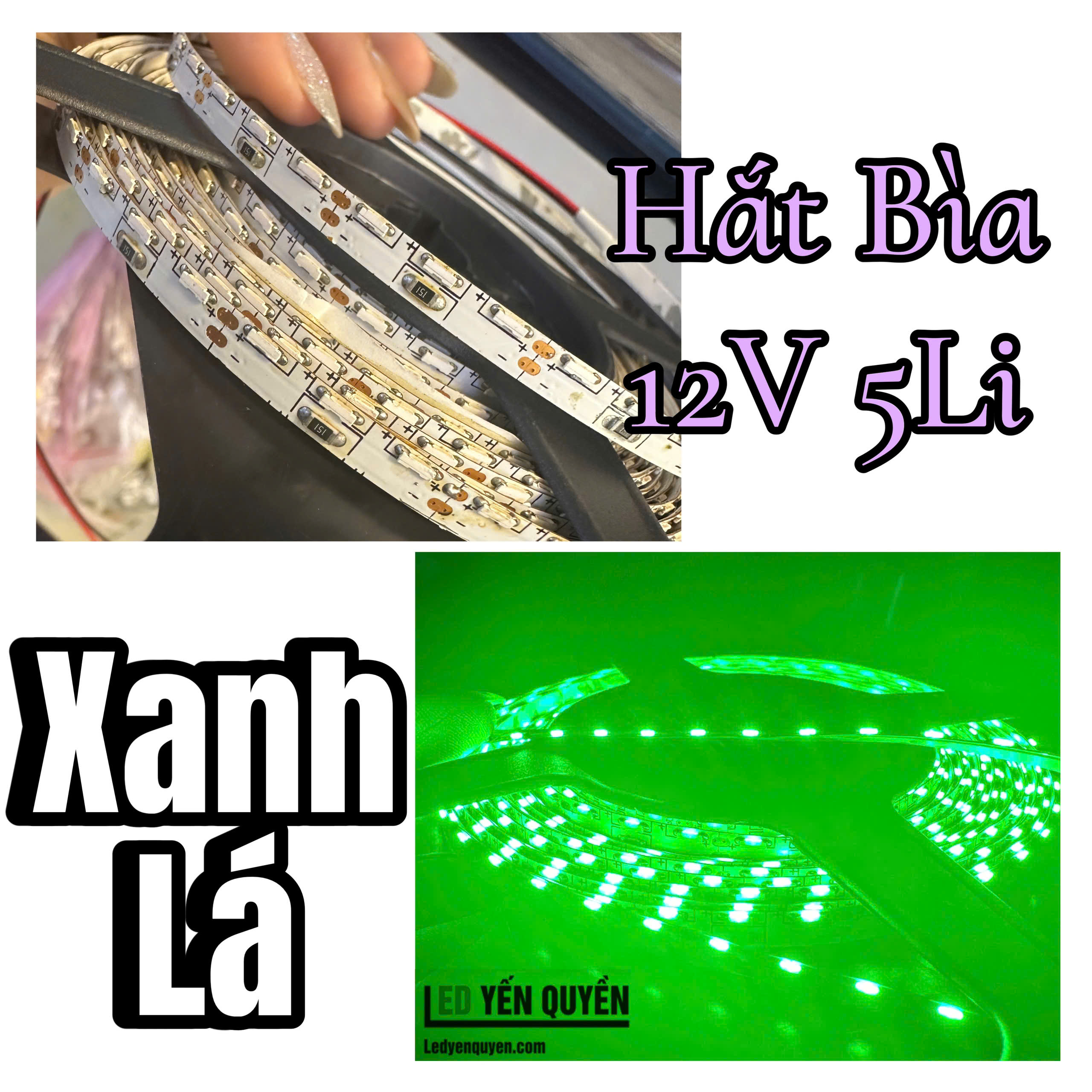 day-hat-bia-12v-xanh-la